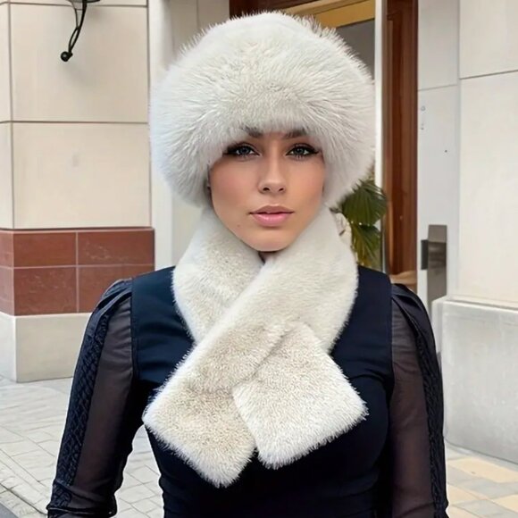Fur Hat Scarf Set - Picture 3 of 4